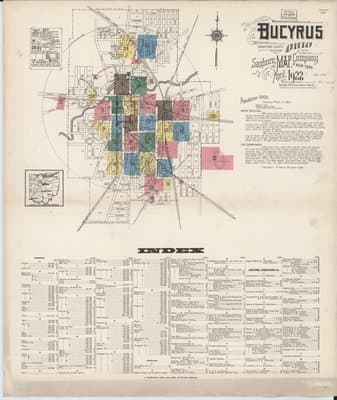 Sanborn Fire Insurance Map: Bucyrus, Ohio (1922)