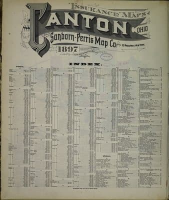 Sanborn Fire Insurance Map: Canton, Ohio (1897)