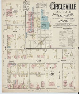 Sanborn Fire Insurance Map: Circleville, Ohio (1884)