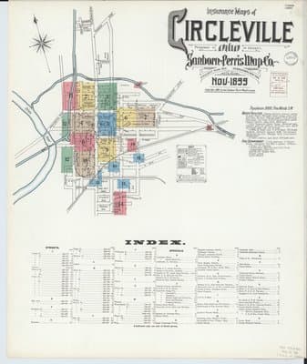 Sanborn Fire Insurance Map: Circleville, Ohio (1899)
