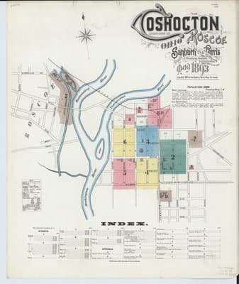 Sanborn Fire Insurance Map: Coshocton, Ohio (1893)