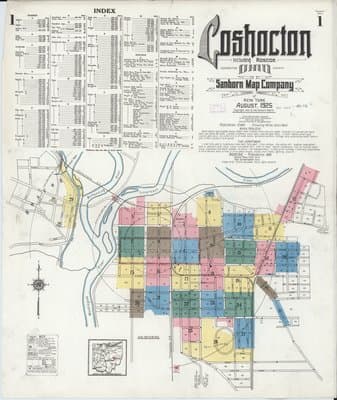 Sanborn Fire Insurance Map: Coshocton, Ohio (1925)
