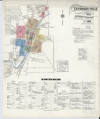 Sanborn Fire Insurance Map: Cuyahoga Falls, Ohio (1916)