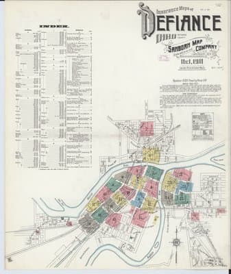Sanborn Fire Insurance Map: Defiance, Ohio (1911)