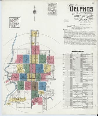 Sanborn Fire Insurance Map: Delphos, Ohio (1921)