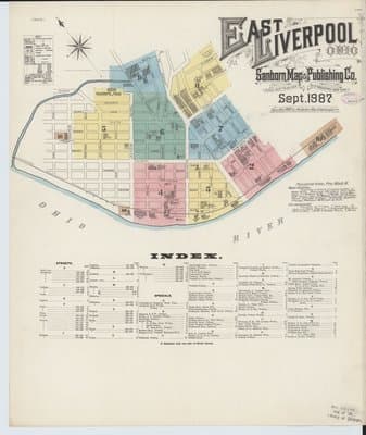 Sanborn Fire Insurance Map: East Liverpool, Ohio (1887)