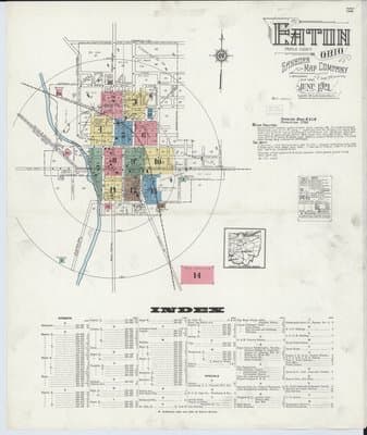 Sanborn Fire Insurance Map: Eaton, Ohio (1921)