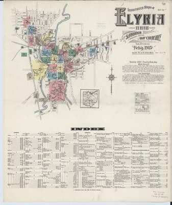 Sanborn Fire Insurance Map: Elyria, Ohio (1915)