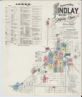 Sanborn Fire Insurance Map: Findlay, Ohio (1895)