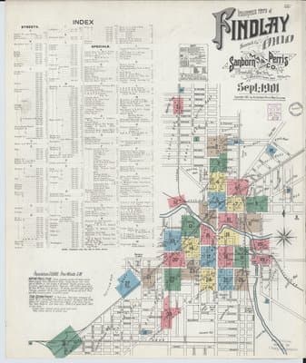 Sanborn Fire Insurance Map: Findlay, Ohio (1901)
