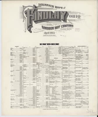 Sanborn Fire Insurance Map: Findlay, Ohio (1915)