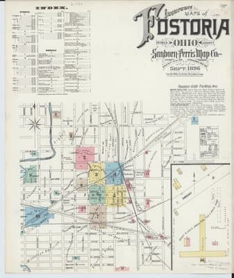 Sanborn Fire Insurance Map: Fostoria, Ohio (1896)