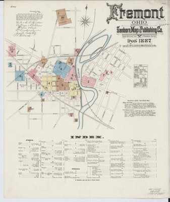 Sanborn Fire Insurance Map: Fremont, Ohio (1887)
