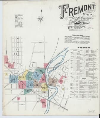 Sanborn Fire Insurance Map: Fremont, Ohio (1893)