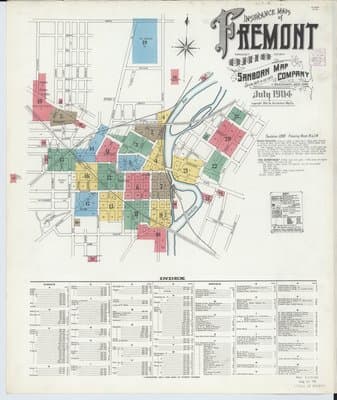 Sanborn Fire Insurance Map: Fremont, Ohio (1904)
