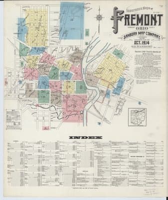 Sanborn Fire Insurance Map: Fremont, Ohio (1914)