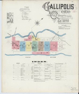 Sanborn Fire Insurance Map: Gallipolis, Ohio (1890)