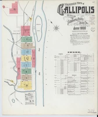 Sanborn Fire Insurance Map: Gallipolis, Ohio (1900)