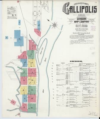 Sanborn Fire Insurance Map: Gallipolis, Ohio (1908)