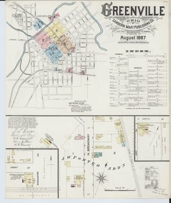 Sanborn Fire Insurance Map: Greenville, Ohio (1887)
