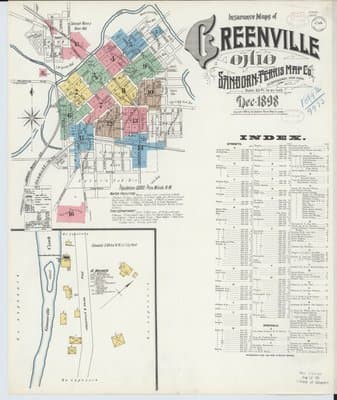Sanborn Fire Insurance Map: Greenville, Ohio (1898)