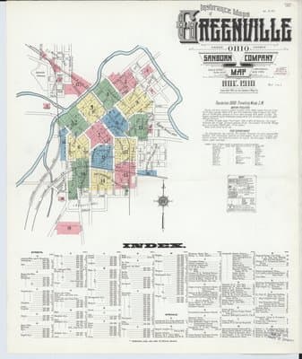 Sanborn Fire Insurance Map: Greenville, Ohio (1910)