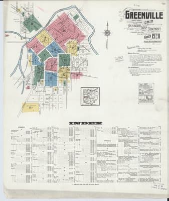 Sanborn Fire Insurance Map: Greenville, Ohio (1920)