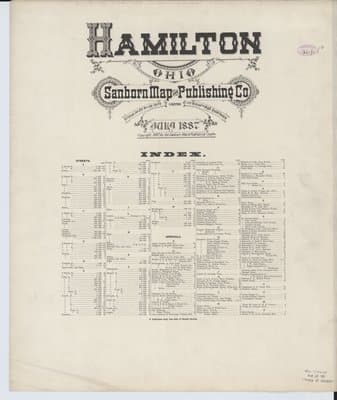 Sanborn Fire Insurance Map: Hamilton, Ohio (1887)