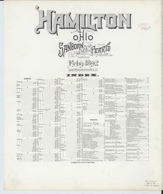 Sanborn Fire Insurance Map: Hamilton, Ohio (1892)