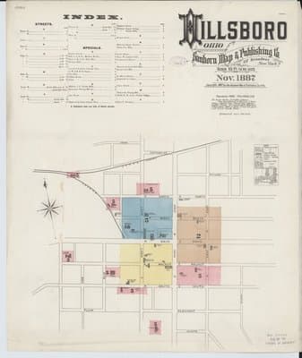 Sanborn Fire Insurance Map: Hillsboro, Ohio (1887)