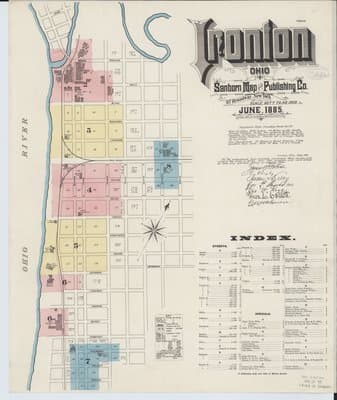 Sanborn Fire Insurance Map: Ironton, Ohio (1885)