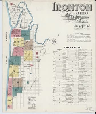 Sanborn Fire Insurance Map: Ironton, Ohio (1893)