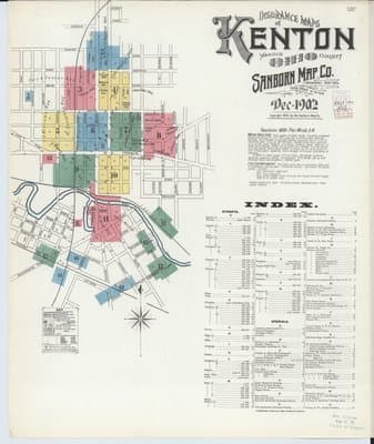 Sanborn Fire Insurance Map: Kenton, Ohio (1902)
