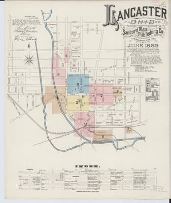 Sanborn Fire Insurance Map: Lancaster, Ohio (1889)