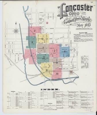 Sanborn Fire Insurance Map: Lancaster, Ohio (1893)