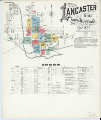 Sanborn Fire Insurance Map: Lancaster, Ohio (1899)