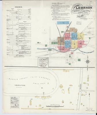 Sanborn Fire Insurance Map: Lebanon, Ohio (1917)