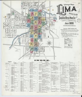 Sanborn Fire Insurance Map: Lima, Ohio (1899)