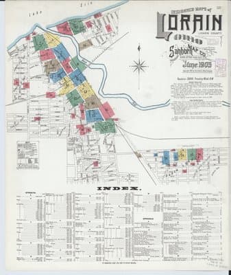 Sanborn Fire Insurance Map: Lorain, Ohio (1905)