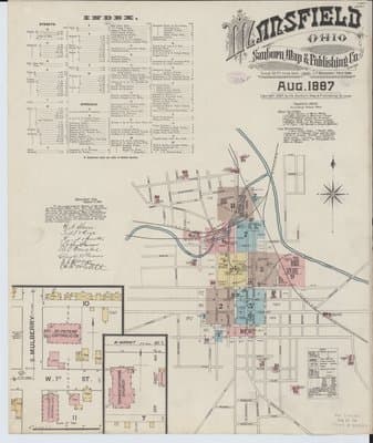 Sanborn Fire Insurance Map: Mansfield, Ohio (1887)