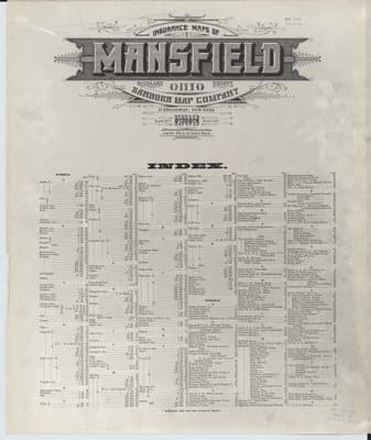 Sanborn Fire Insurance Map: Mansfield, Ohio (1909)