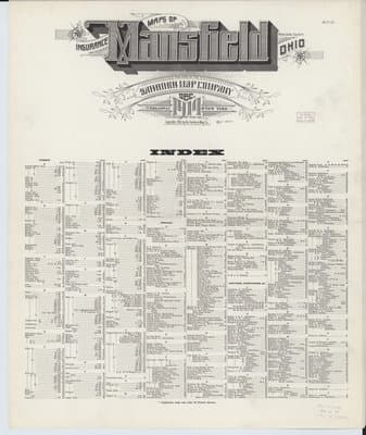 Sanborn Fire Insurance Map: Mansfield, Ohio (1919)