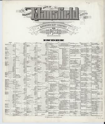 Sanborn Fire Insurance Map: Mansfield, Ohio (1921)