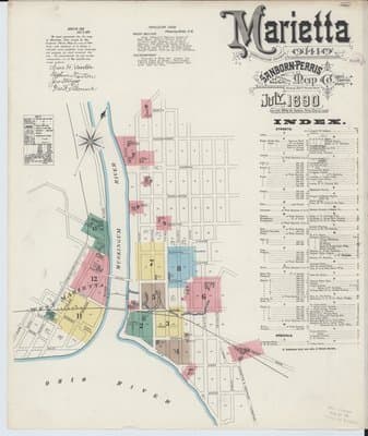 Sanborn Fire Insurance Map: Marietta, Ohio (1890)