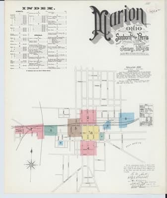 Sanborn Fire Insurance Map: Marion, Ohio (1892)