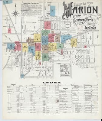 Sanborn Fire Insurance Map: Marion, Ohio (1900)