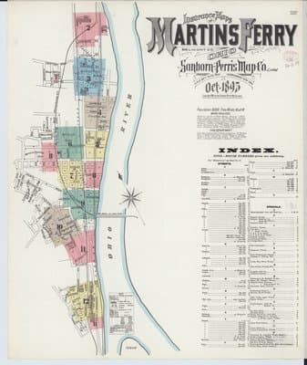 Sanborn Fire Insurance Map: Martins Ferry, Ohio (1895)