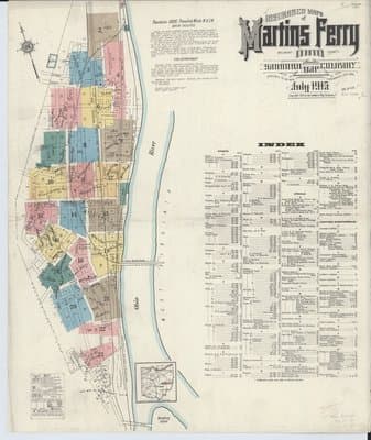 Sanborn Fire Insurance Map: Martins Ferry, Ohio (1915)