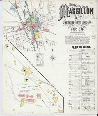Sanborn Fire Insurance Map: Massillon, Ohio (1896)