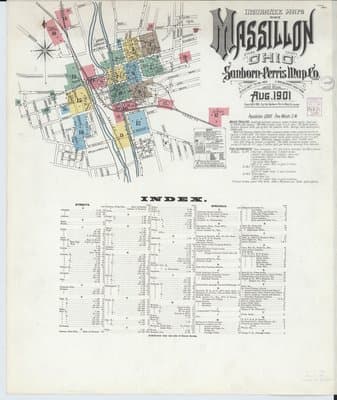 Sanborn Fire Insurance Map: Massillon, Ohio (1901)